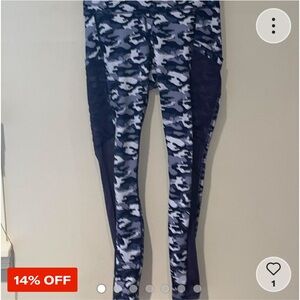 Blue style army leggings